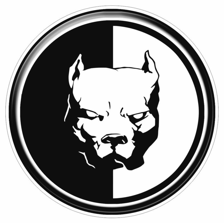 Наклейка "Pitbull" негатив 15х15см