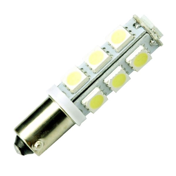 Лампа 12V диод T4W с цоколем (13 диодов) (T4W, А12-4, АМН12-3)