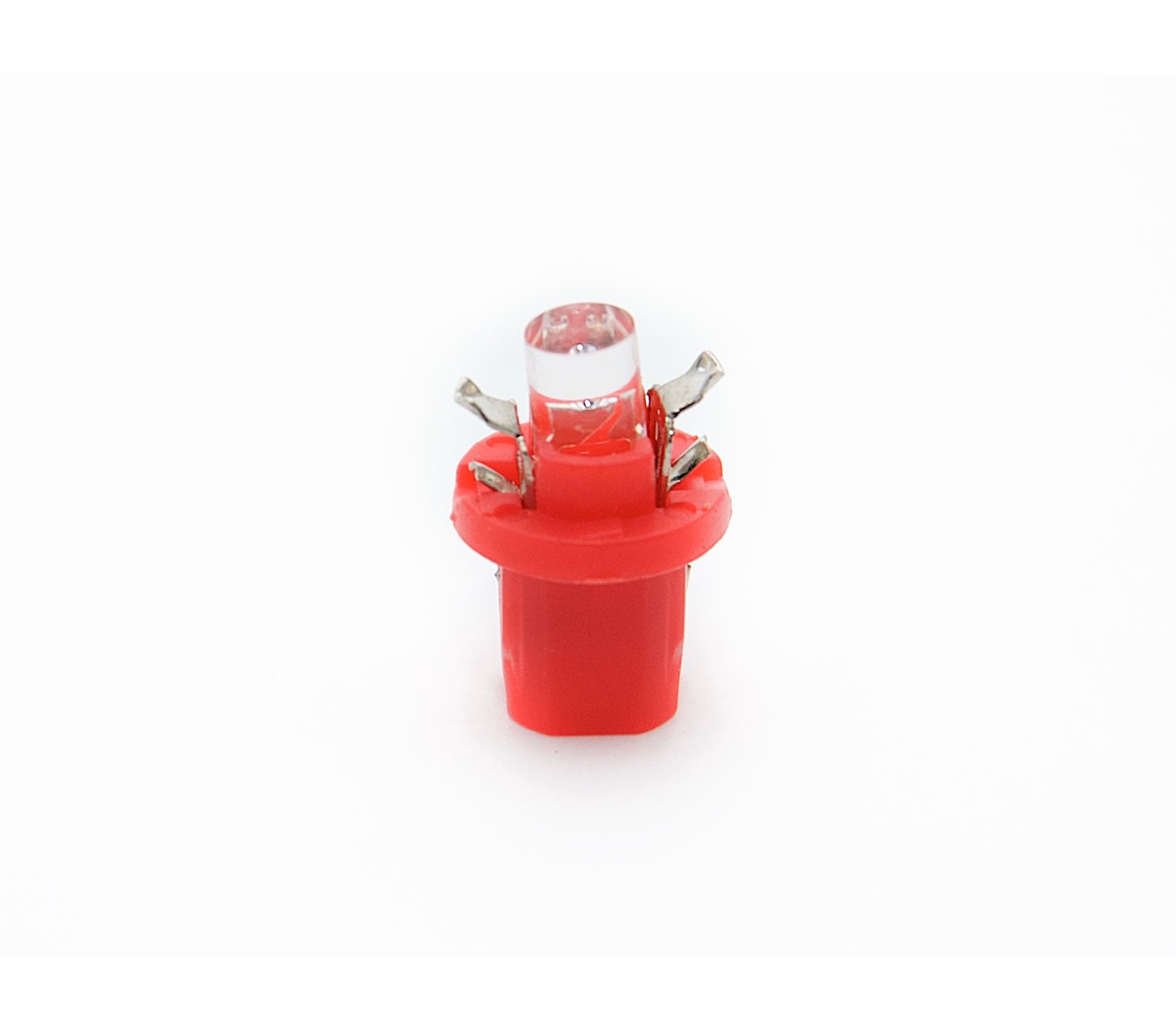 Лампа 12V диод T5 панели приборов с патроном (красная)