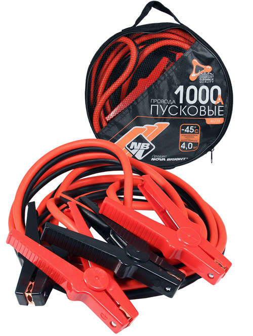 Провода прикуривательные 1000А. длина 4м. (морозоустойчивые)