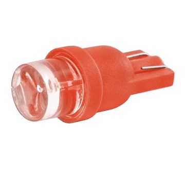 Лампа 12V диод T10 W5W без цоколя (красная)