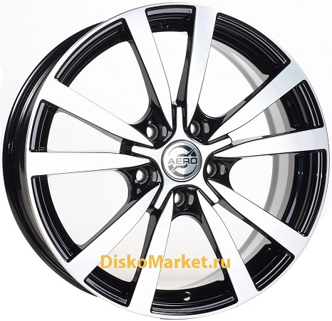 Диск колёсный литой R-17 5x114,3x60.1х7 ET39 Aero A1645 BFP