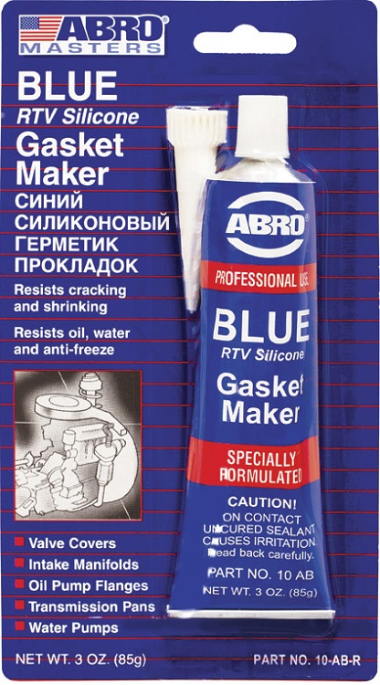 ABRO Герметик силиконовый (до+260г) 85 гр., синий \ США
