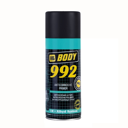 Грунт алкидный ЧЕРНЫЙ спрей "BODY"992 (400мл).