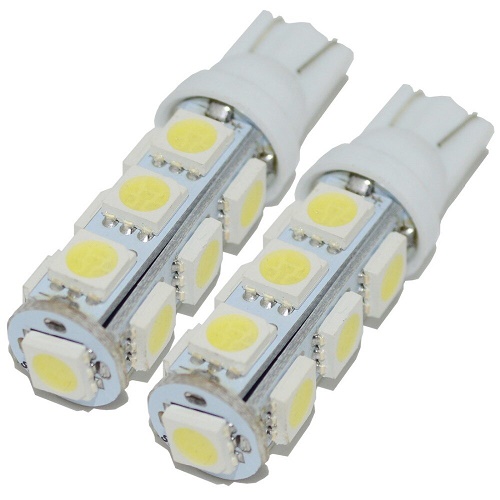 Лампа 12V диод T10 W5W без цоколя (13 диодов)