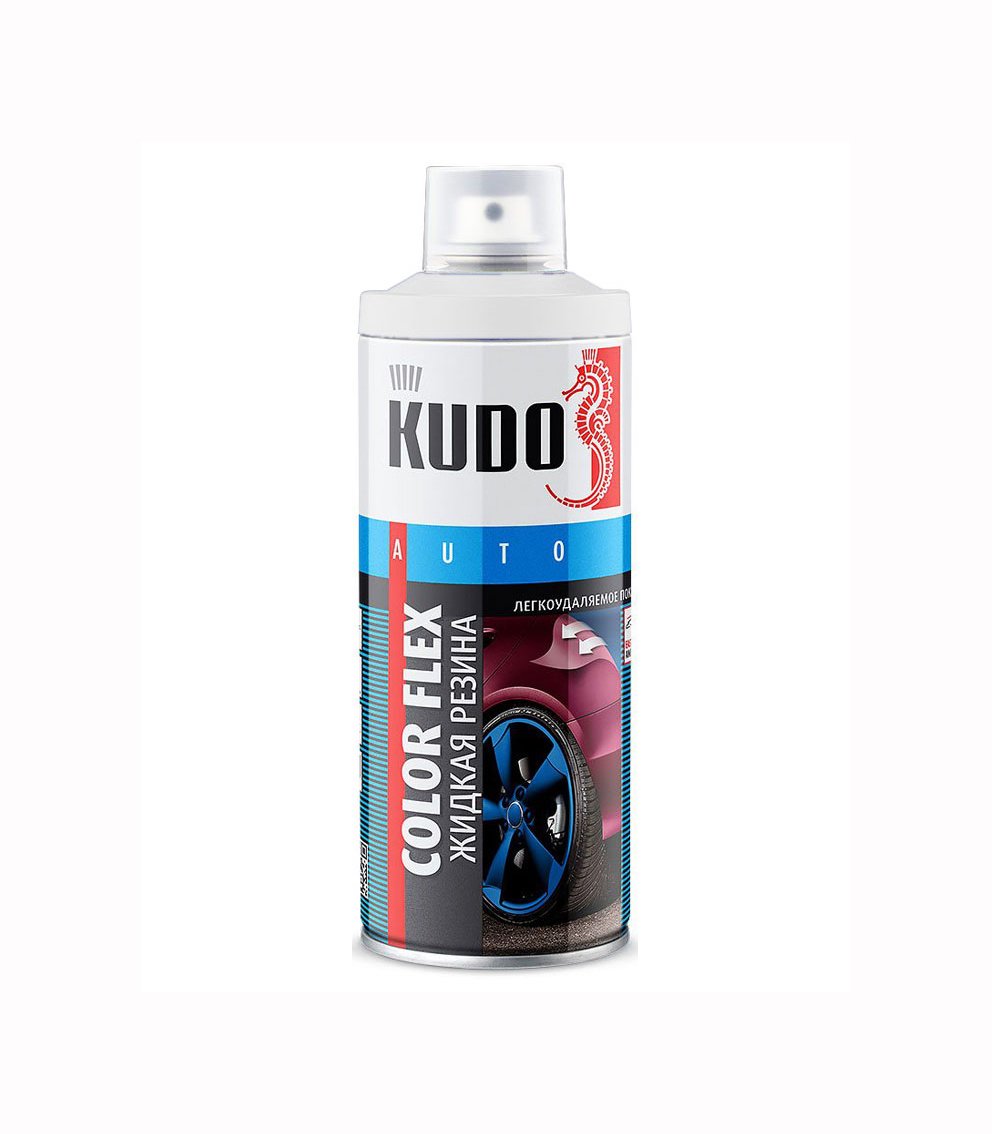 Краска-спрей KUDO жидкая резина прозрачная (520мл) аэрозоль