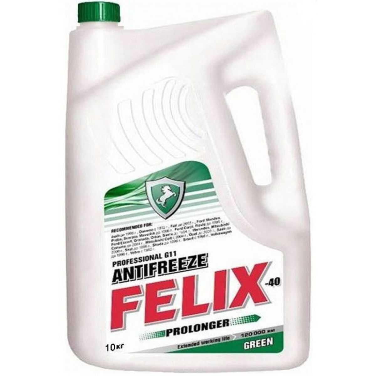 Антифриз FELIX PROLONGER -40 (зеленый) 10 кг.
