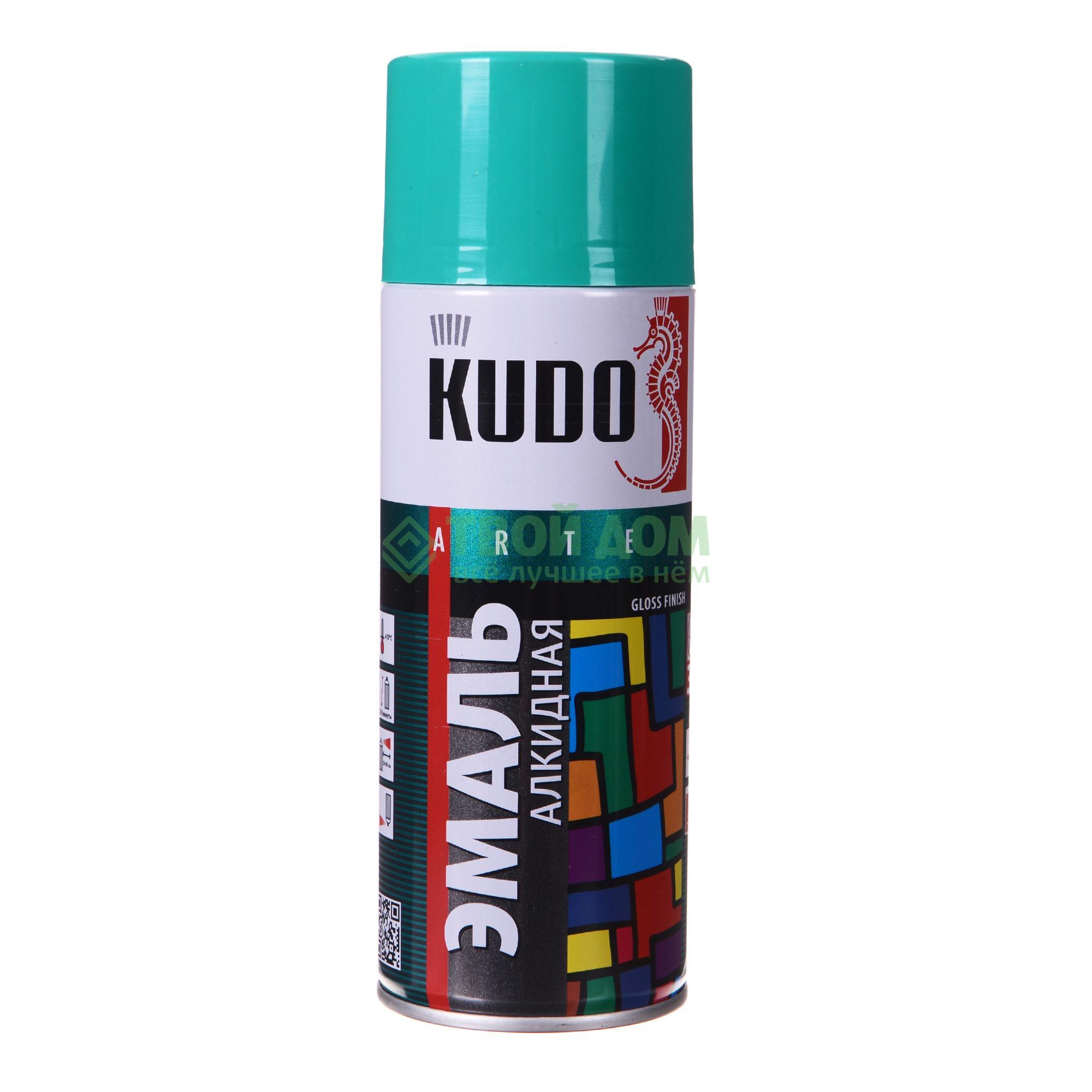 Краска-спрей СВ.ЗЕЛЁНАЯ "KUDO" 520мл. KU-1006
