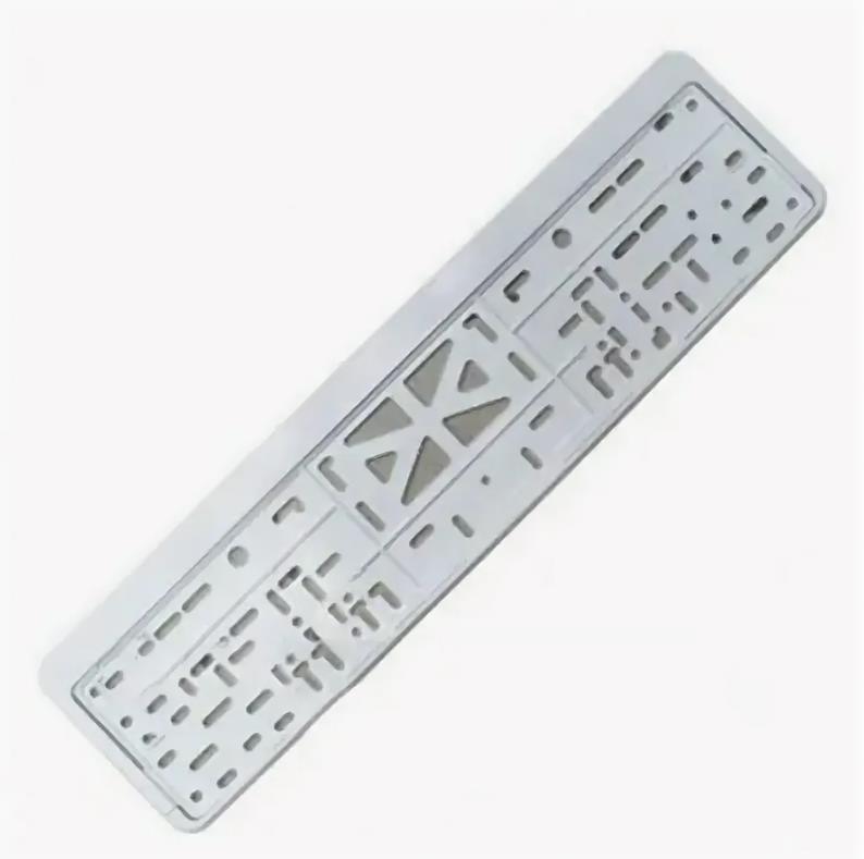 Рамка номерного знака с защелкой Garde глянец ABS пластик белая GR22 