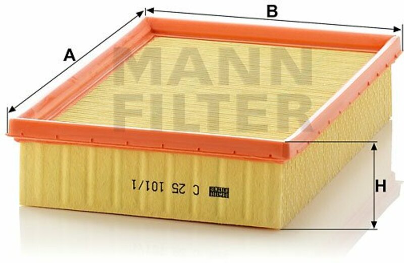 Фильтр воздушный MANN-C25101/1 Peugeot 307 1.4-2.0 00 CITROEN C4