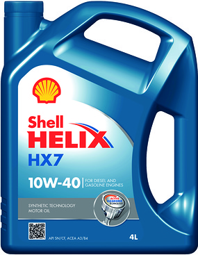 Масло моторное Shell Helix HX7 10/40 A3/B4 полусинтетика 4л. 550070333