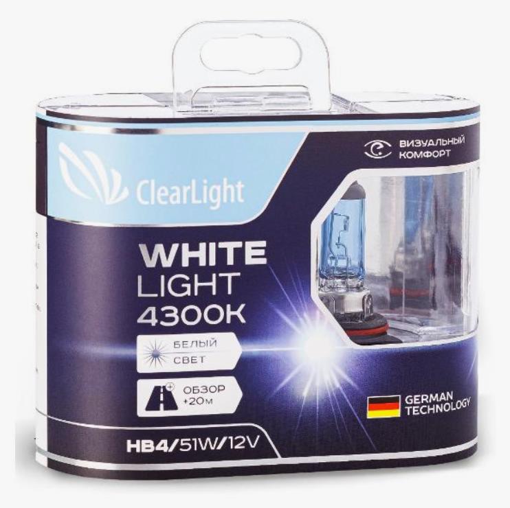 Лампа 12V HB4 55W P22d ClearLight WhiteLight ML9006WL 4300К