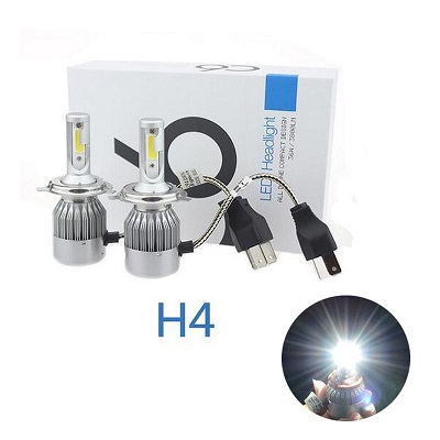 Лампа 12V диод H4 Allroad C6 (P43t) 9-32V 36W ком-кт (белая)+охладитель
