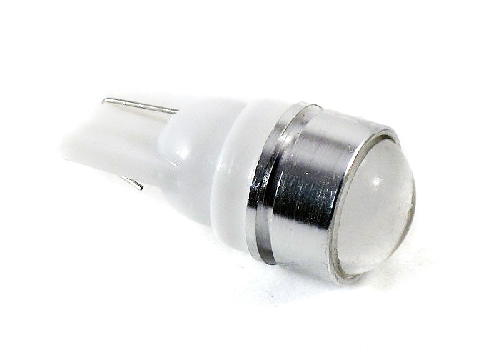 Лампа 12V диод T10 W5W без цоколя (1 диод) линза 