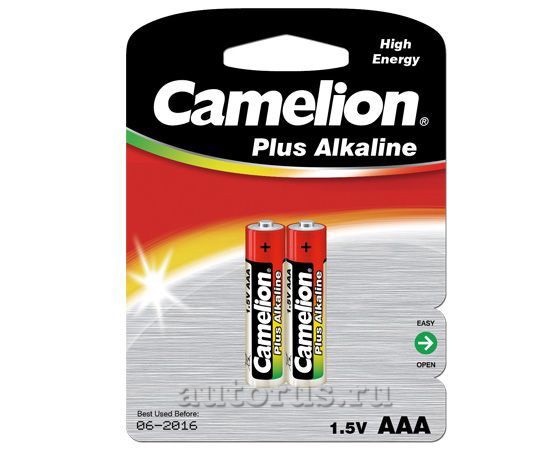 Батарейка алкалиновая Camelion тип AAA 1,5В LR03-BP2 LECAR000013106
