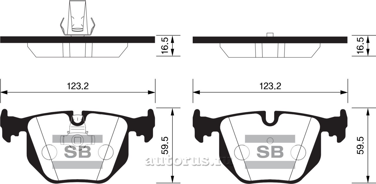 Колодки торм. задние BMW E38/E53(X5) SANGSIN SP2168