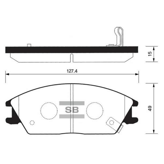 Колодки торм. передние HYUNDAI ACCENT 1.3 1.5 1.6 00- GETZ 1.1 1.3 1.6SP1047 