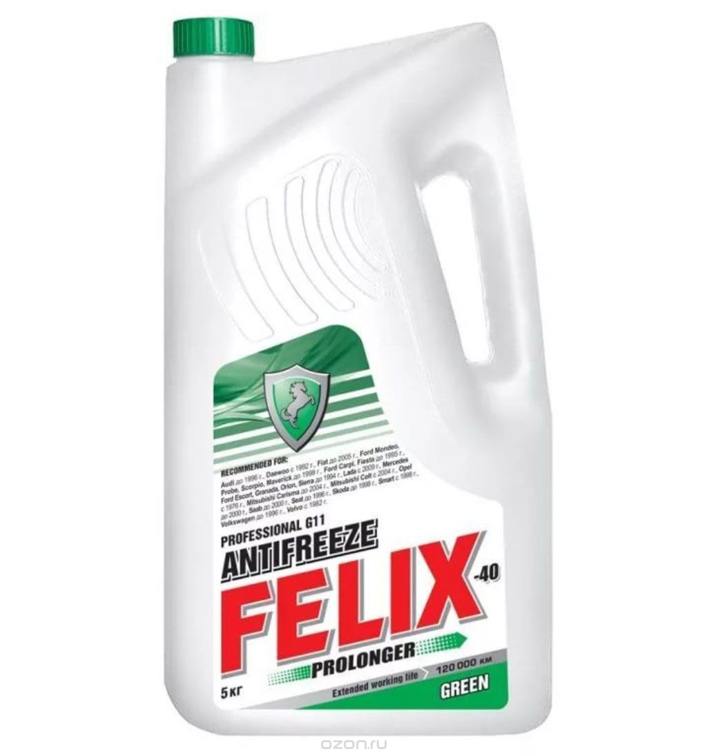 Антифриз FELIX PROLONGER -40 (зеленый) 5 кг.