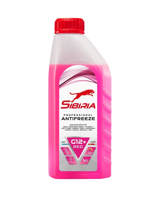 Антифриз SIBIRIA G12+ красный ( 1кг)