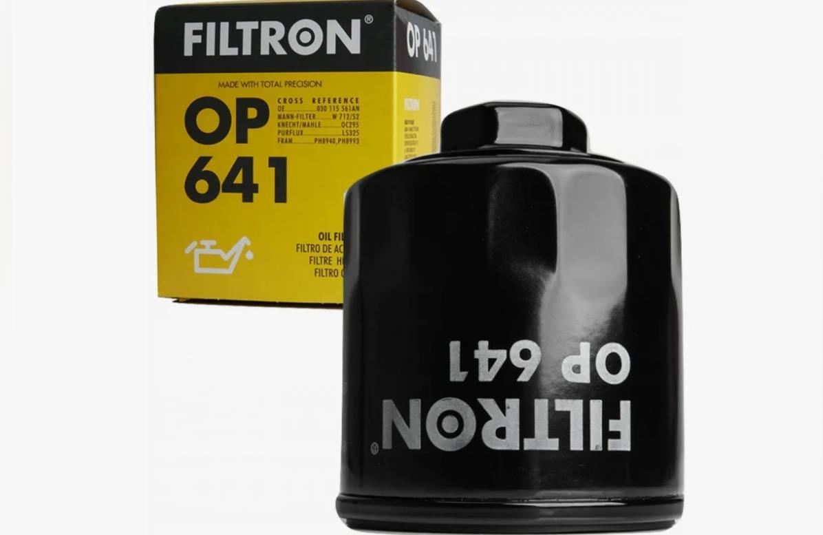Фильтр масляный FILTRON OP641 Skoda Octavia, Fabia, VW Golf V, VI, Polo (аналог MANN W712/52)