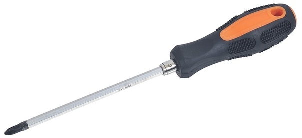 Отвертка комбинированая (резиновая ручка) (PH2-SL6 L=200mm) АвтоDело (39457)