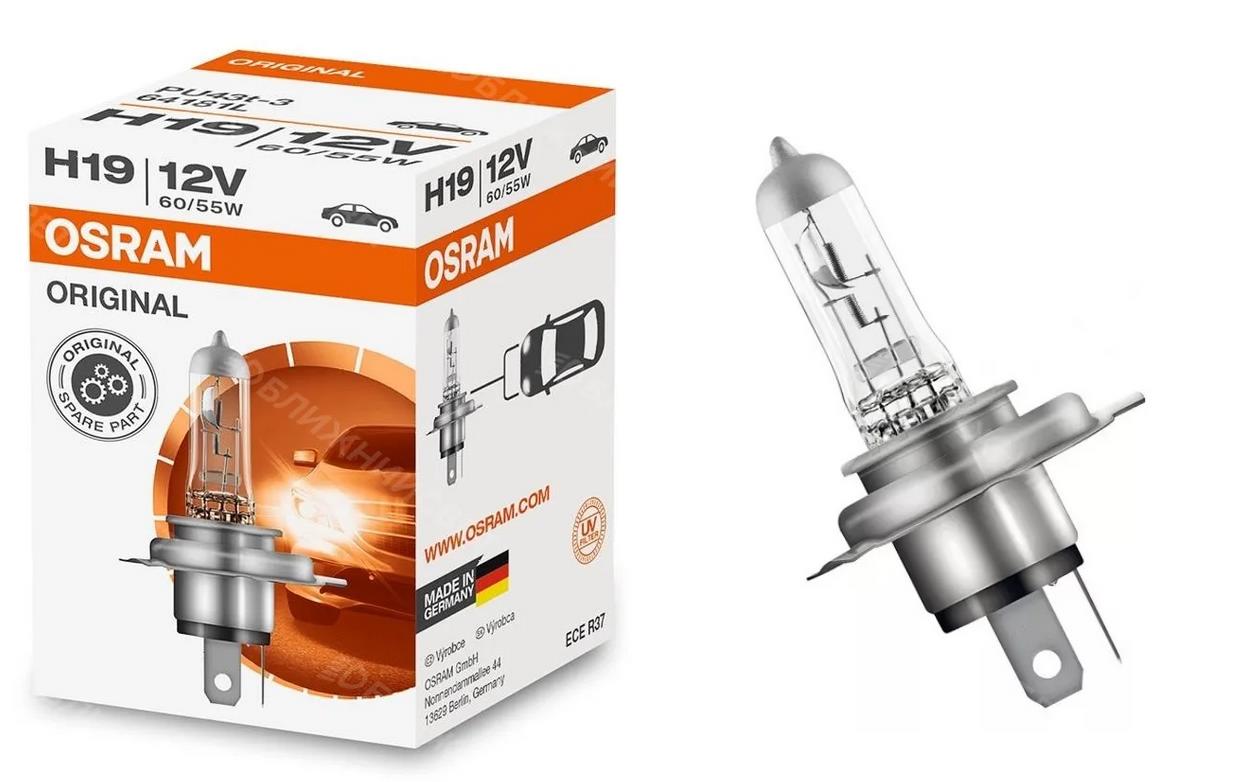 Лампа 12V H19 60/55W галогановая 1шт. (OSRAM) ORIGINAL LINE 