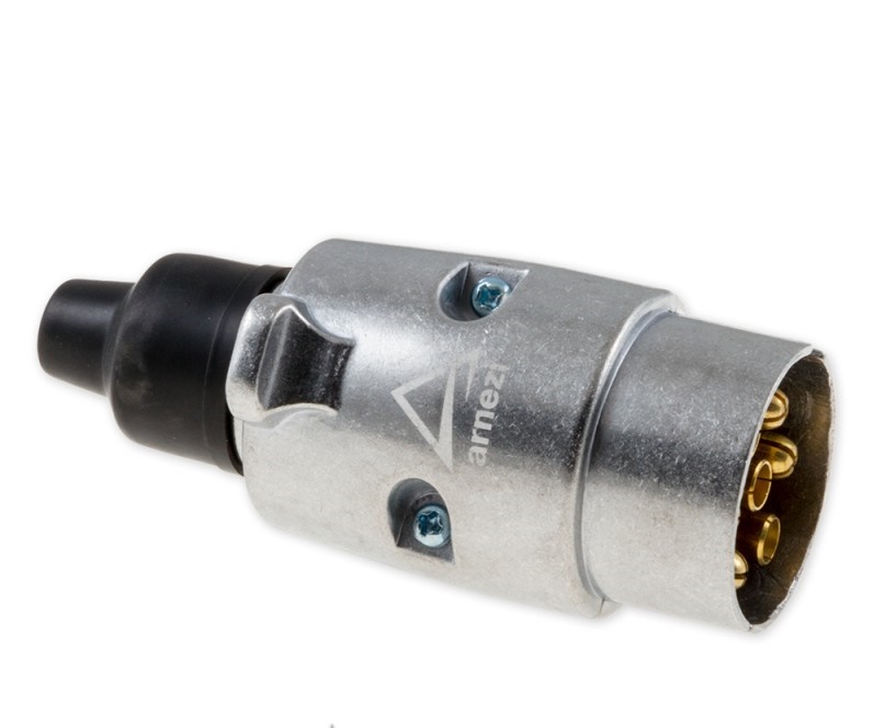 Штекер (папа) прицепного металлический, 7 контактов 