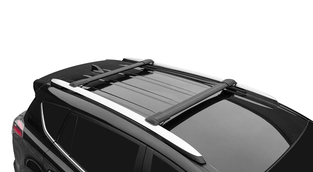 Багажник на рейлинг LUX ХАНТЕР для Renault Duster и Nissan Terrano (Черный)