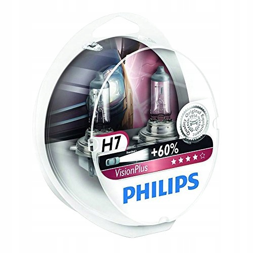 Лампа 12V H7 55W+60% галогеновая VisionPlus 2 шт. DUOBOX. (Philips) 