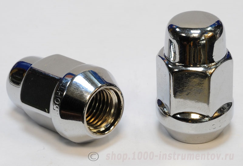 Гайка колеса М12х1,25х34 С19 закрытая ХРОМ S035511