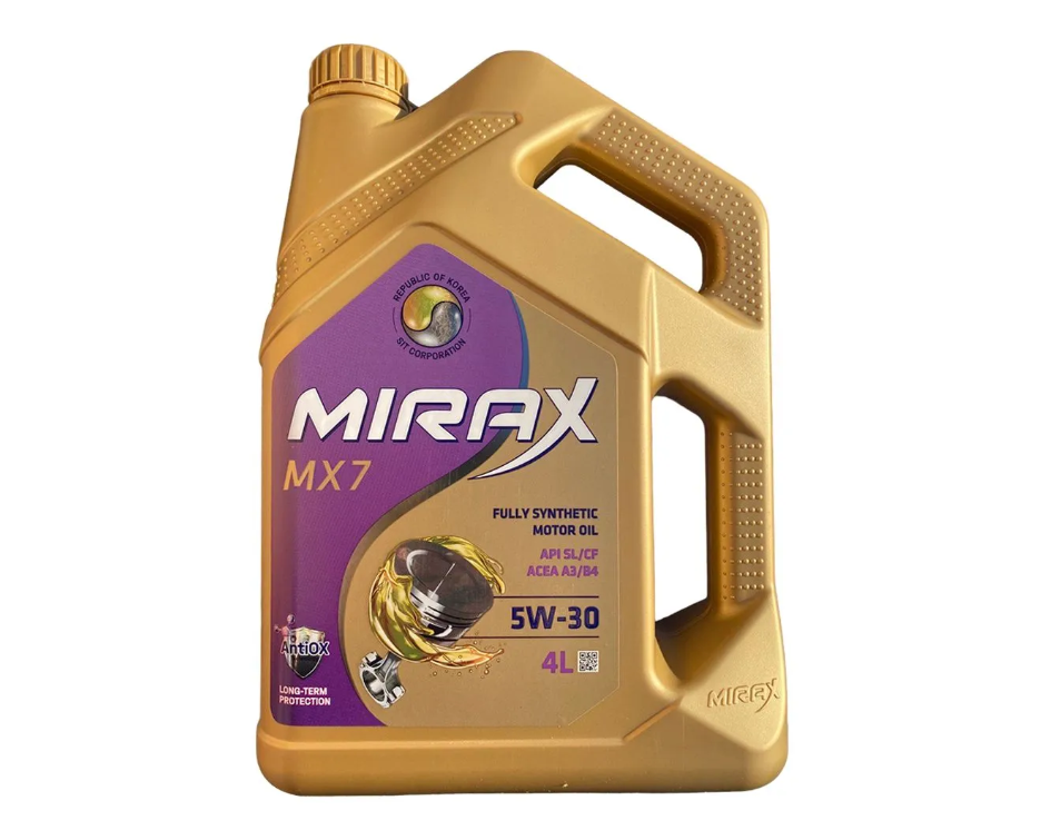 Масло моторное MIRAX MX7 SAE 5W-30 API SL/CF, ACEA A3/B4 4л