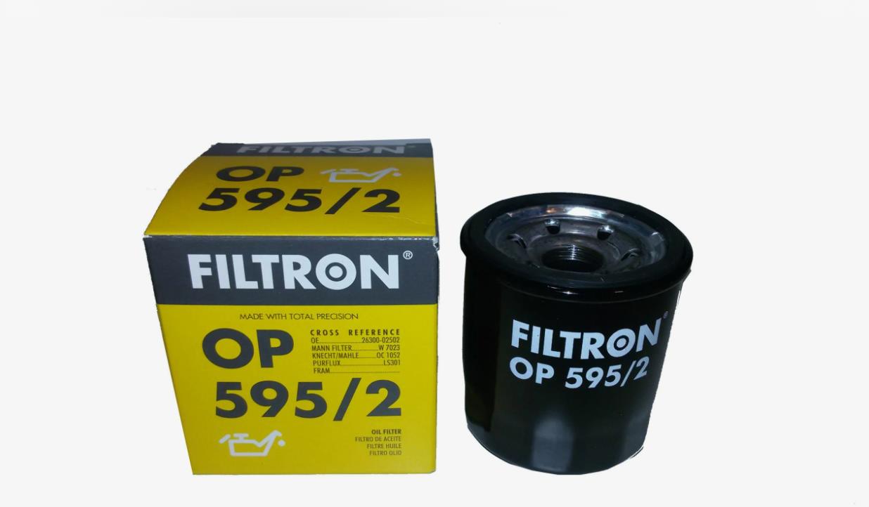 Фильтр масляный FILTRON OP595/2 Hyundai i20/i20 II, Kia Picanto II/Rio III  (аналог MANN W7023)