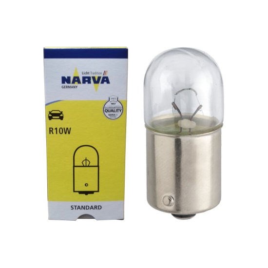 Лампа 12V R10W с цоколем средняя (габорит) 1шт. (Narva)  