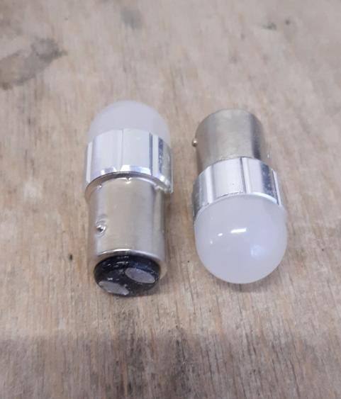Лампа 12V диод P21W/5W с цокалеп (стоп стробоскоп) БЕЛЫЙ S0030 