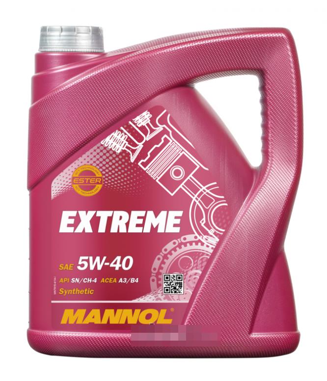 Масло моторное MANNOL Extreme 5w40 API SN/CF ACEA A3/B4 (4л) синтетика 7915