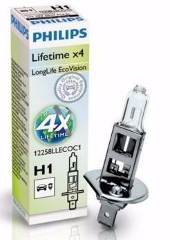 Лампа 12V H1 55W галогеновая Longerlife Eco Vision 1 шт. (Philips) 