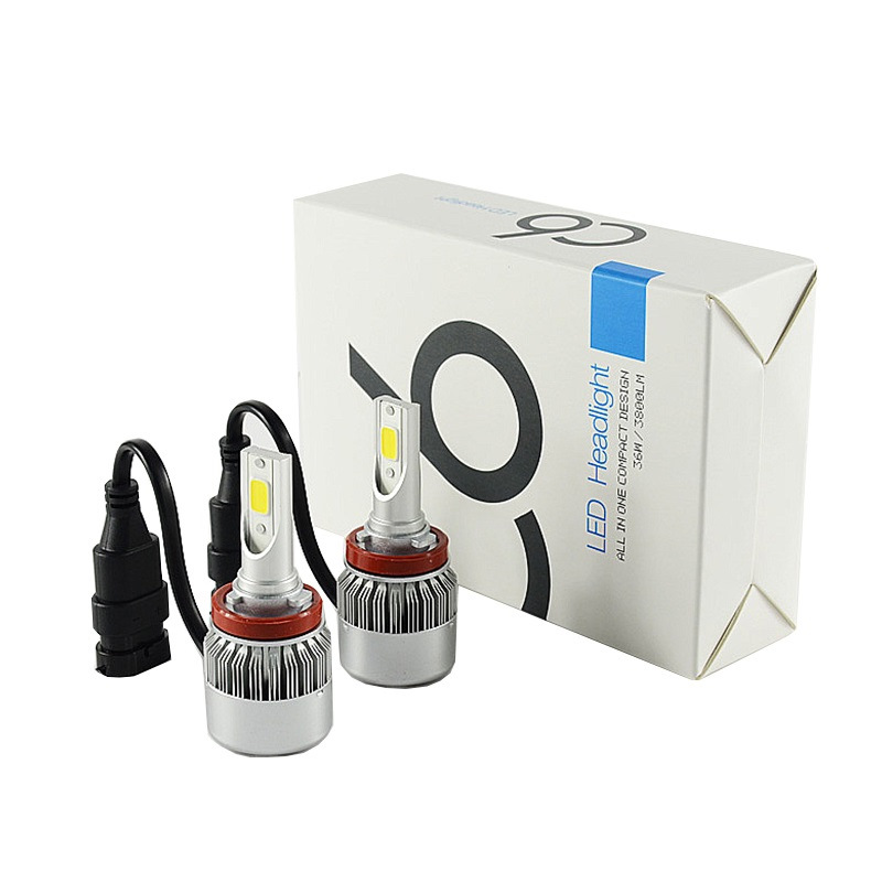 Лампа 12V диод H27 Allroad C6 СУПЕР LED ком-кт (белая)+охладитель