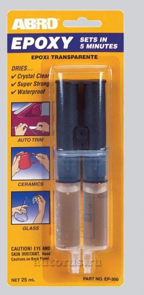 Клей Эпоксидный в шприце "ABRO" 25мл.