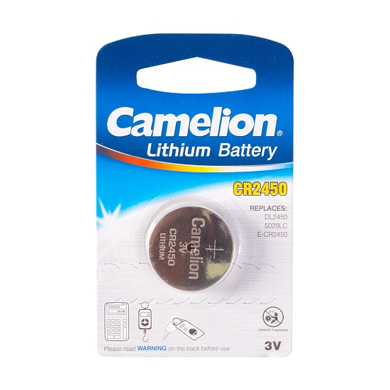 Батарейка литиевая дисковая Camelion 3В тип CR2450-01