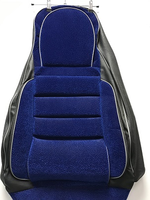 Чехлы сидений ВАЗ 2110-2170 велюр-флок (синие)