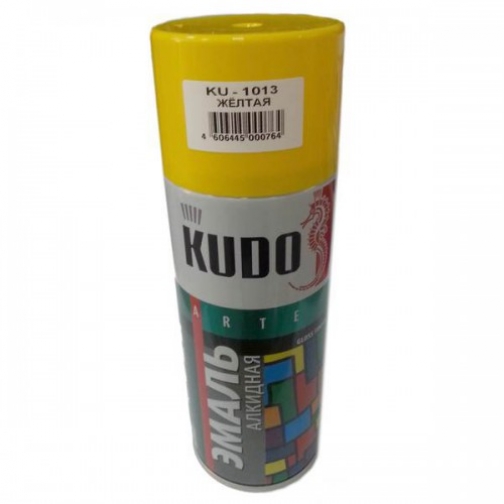 Краска-спрей ЖЕЛТАЯ 520мл."KUDO" KU-1013