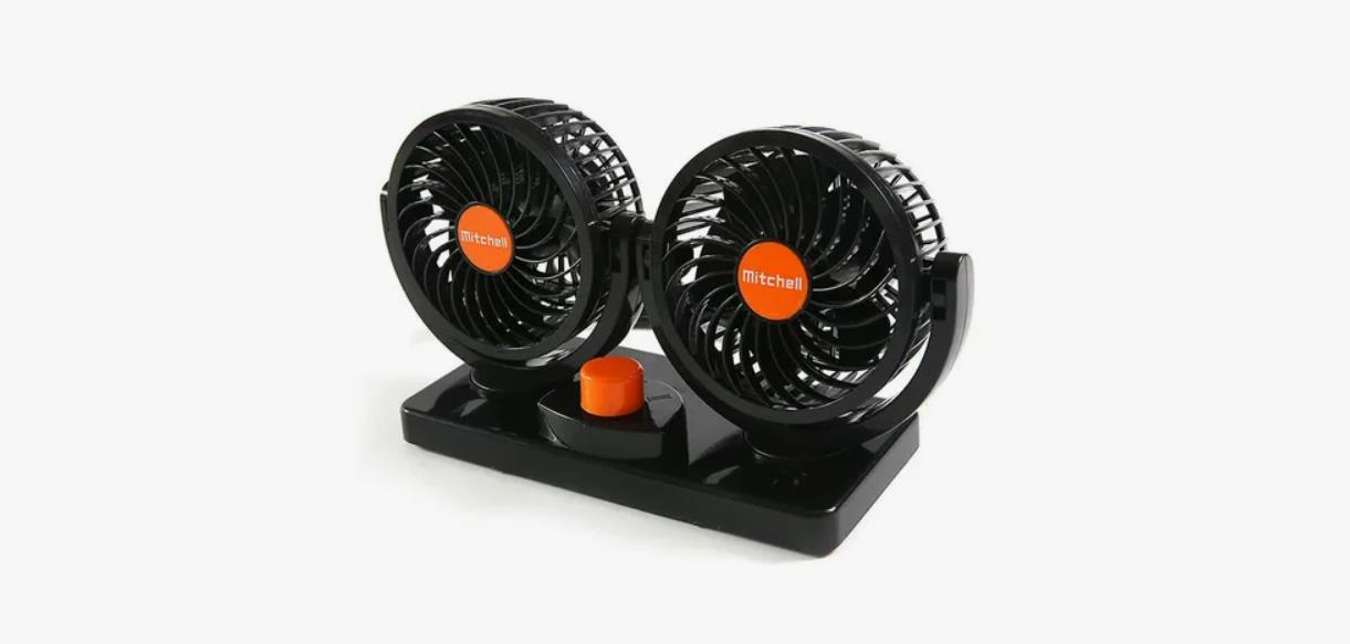 Вентилятор 12 см пластик 12V ДВОЙНОЙ "JT Comfort" 8062J