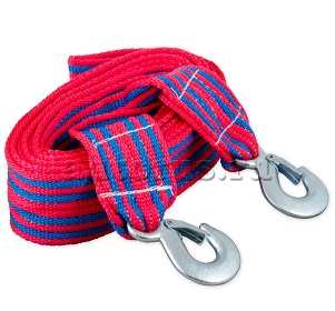 Трос буксировочный  лента  6 т х 5 м, 2 крюка г.Обнинск