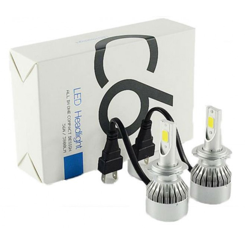 Лампа 12V диод H11|H8|H9|H16 Allroad C6 9-32V  ком-кт (белая)+охладитель