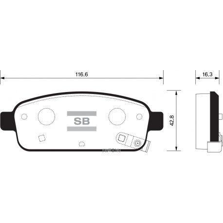 Колодки торм. задние CHEVROLET Cruze(R15), Aveo (T300), Orlando, Opel Astra J, Zafira C, Mokka 