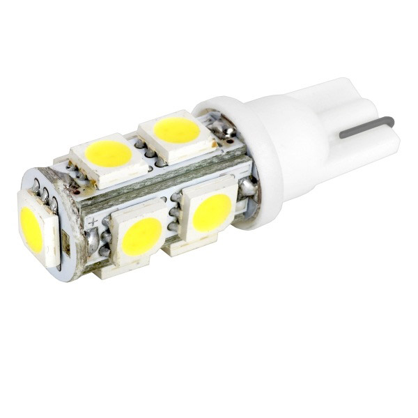 Лампа 12V диод T10 W5W без цоколя (9 диодов)