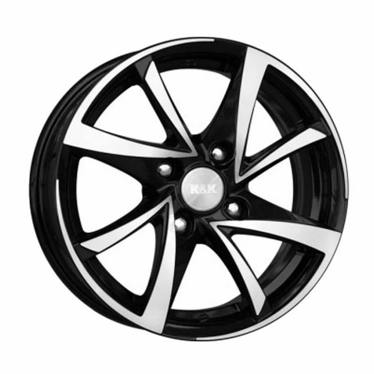Диск колёсный литой R-15 4x100х67,1х6,5 ЕТ 45 Игуана (КС546-08) алмаз черный