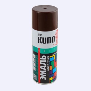 Краска-спрей КОРИЧНЕВАЯ "KUDO" 520мл. KU-1012