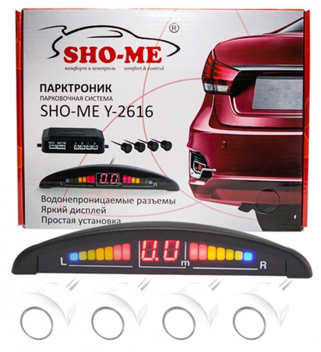 Парковочный радар SHO-ME Y-2616 (4 датчика светодиодный)