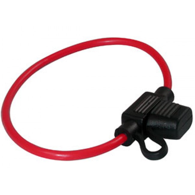 Держатель флажкового предохранителя тип "мини" с проводам красным 900516